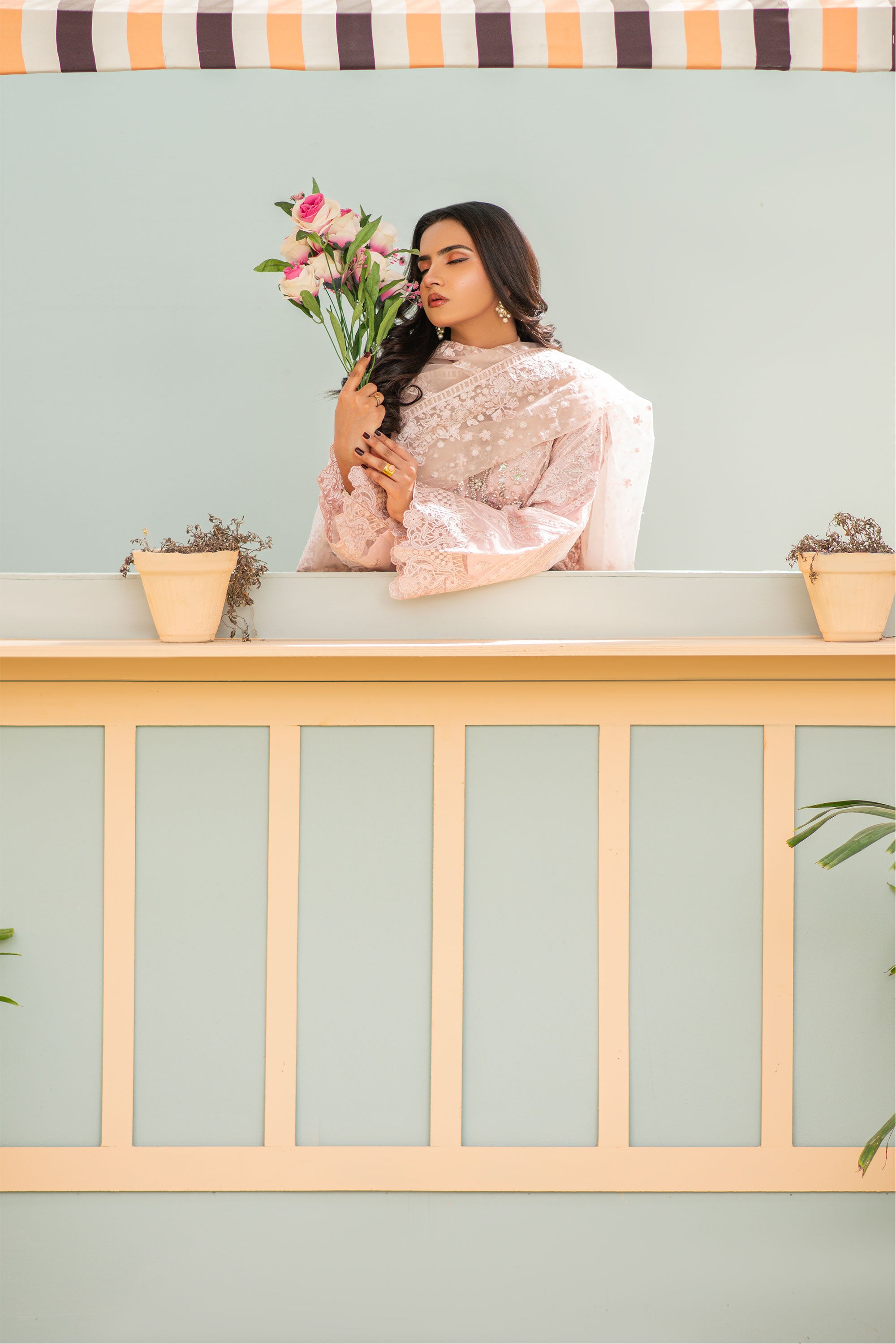 Sahiba Light Pink - Semi Stitched - 164