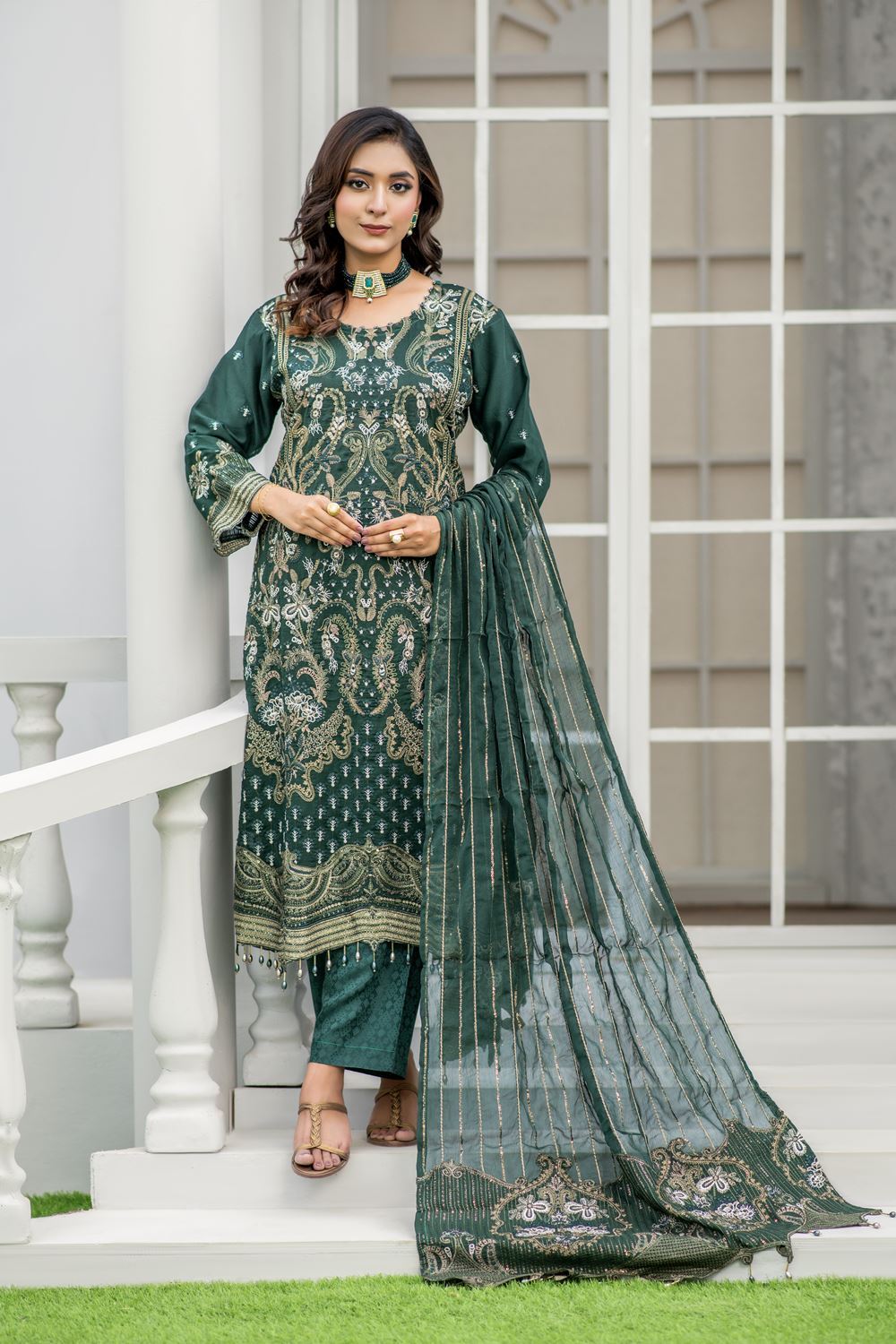 Saiyaara Green - Semi Stitched - 154