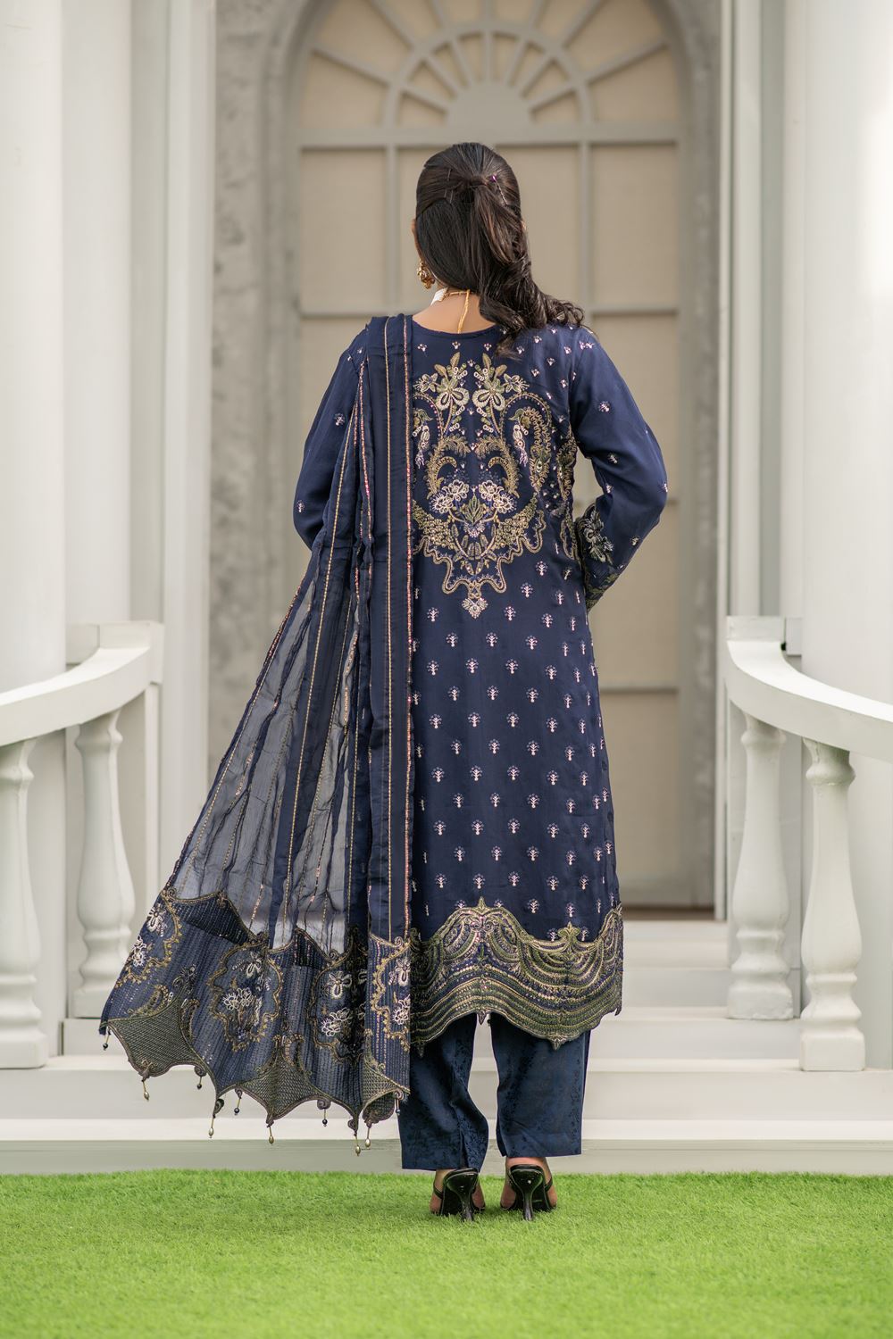 Saiyaara Navy blue - Semi Stitched - 155