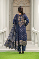Saiyaara Navy blue - Semi Stitched - 155